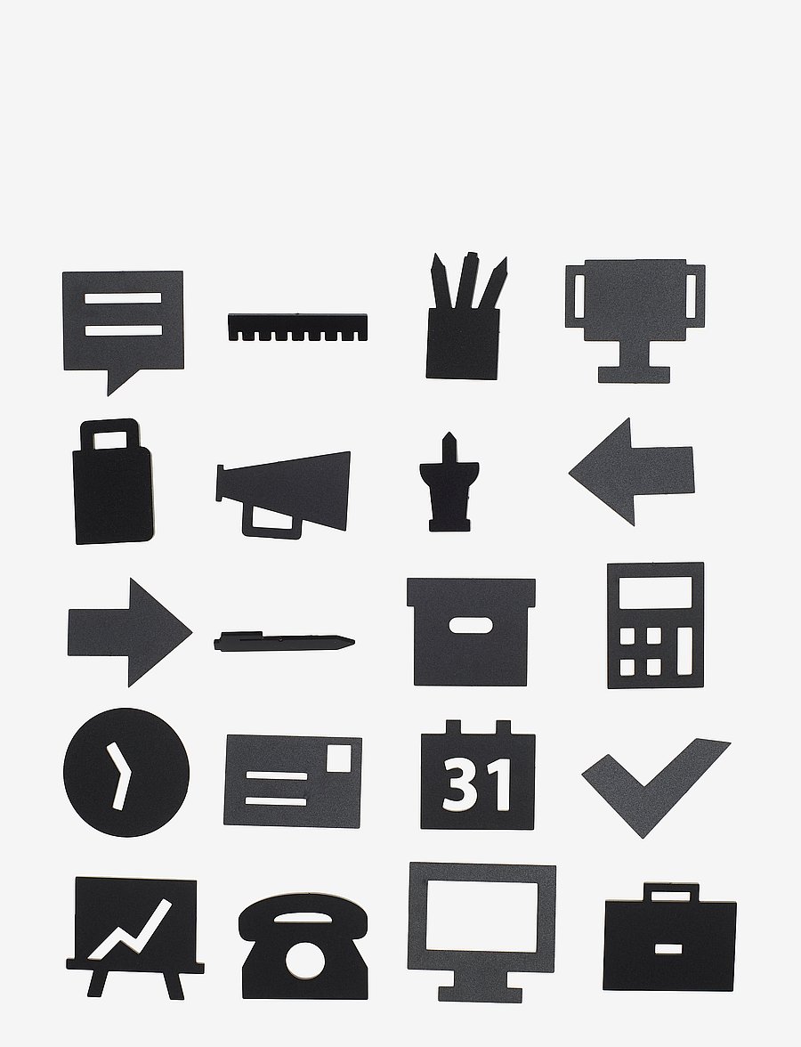 Design Letters - Office icons for message board - nach preis einkaufen - black - 0