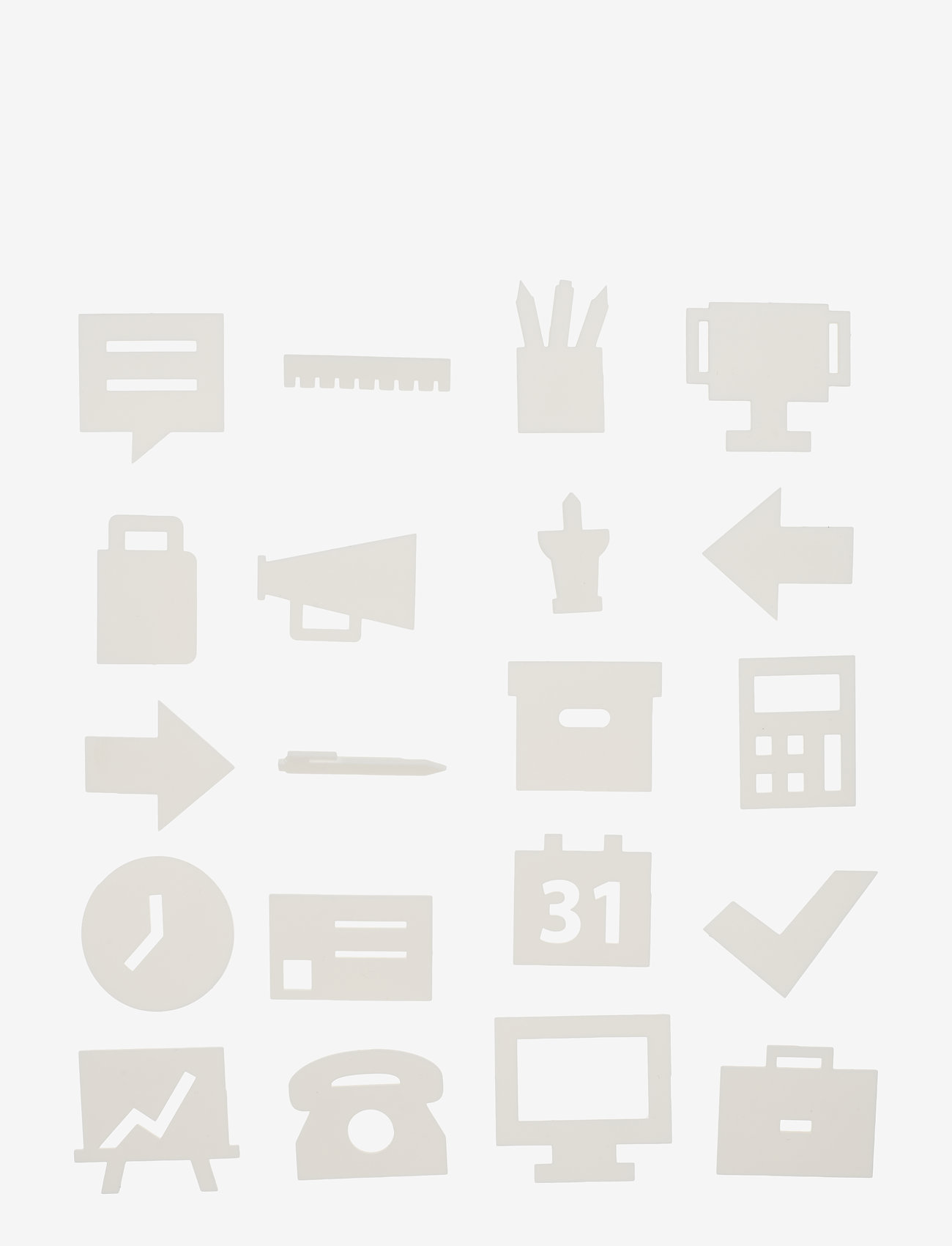 Design Letters - Office icons for message board - die niedrigsten preise - white - 0