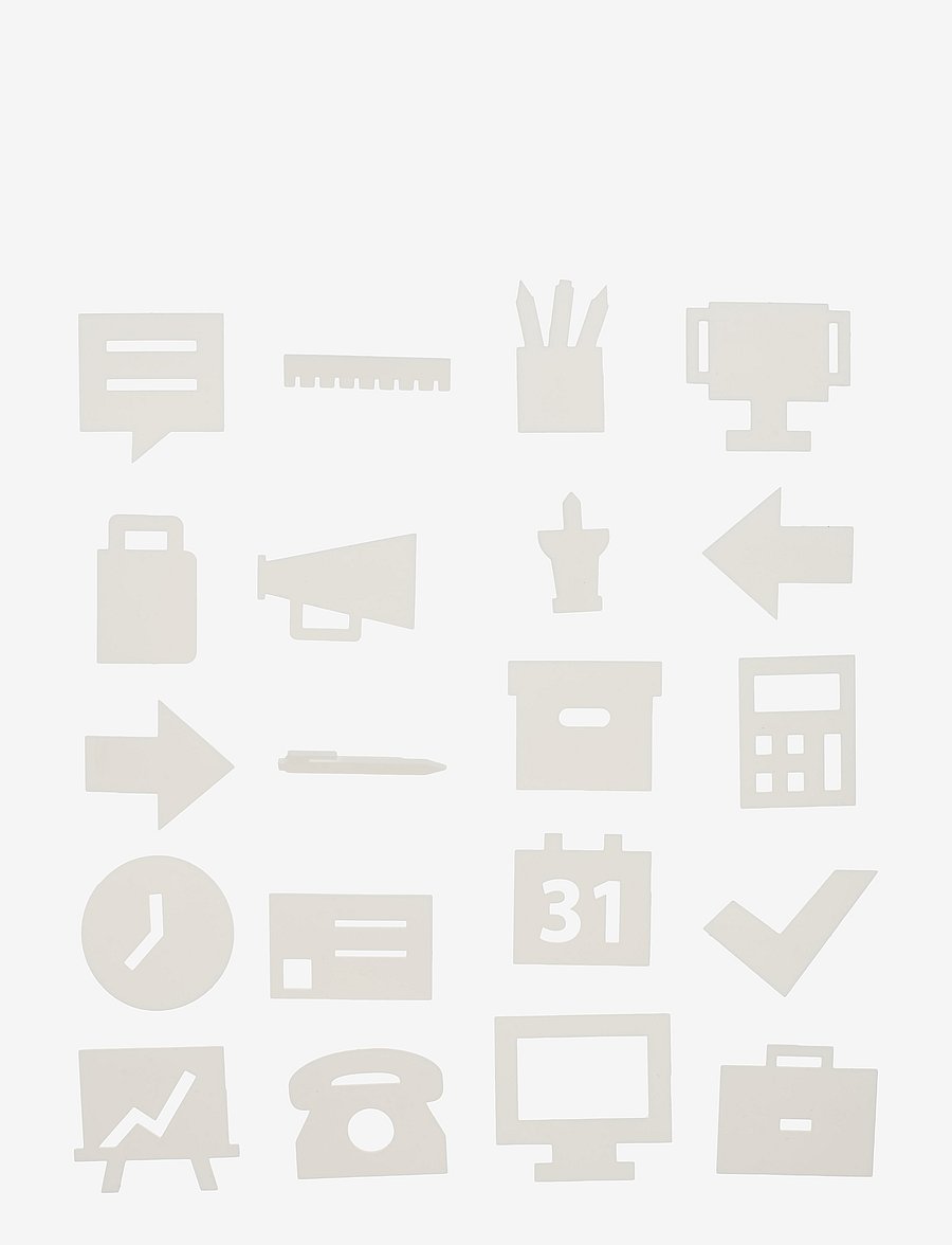 Design Letters - Office icons for message board - nach preis einkaufen - white - 0