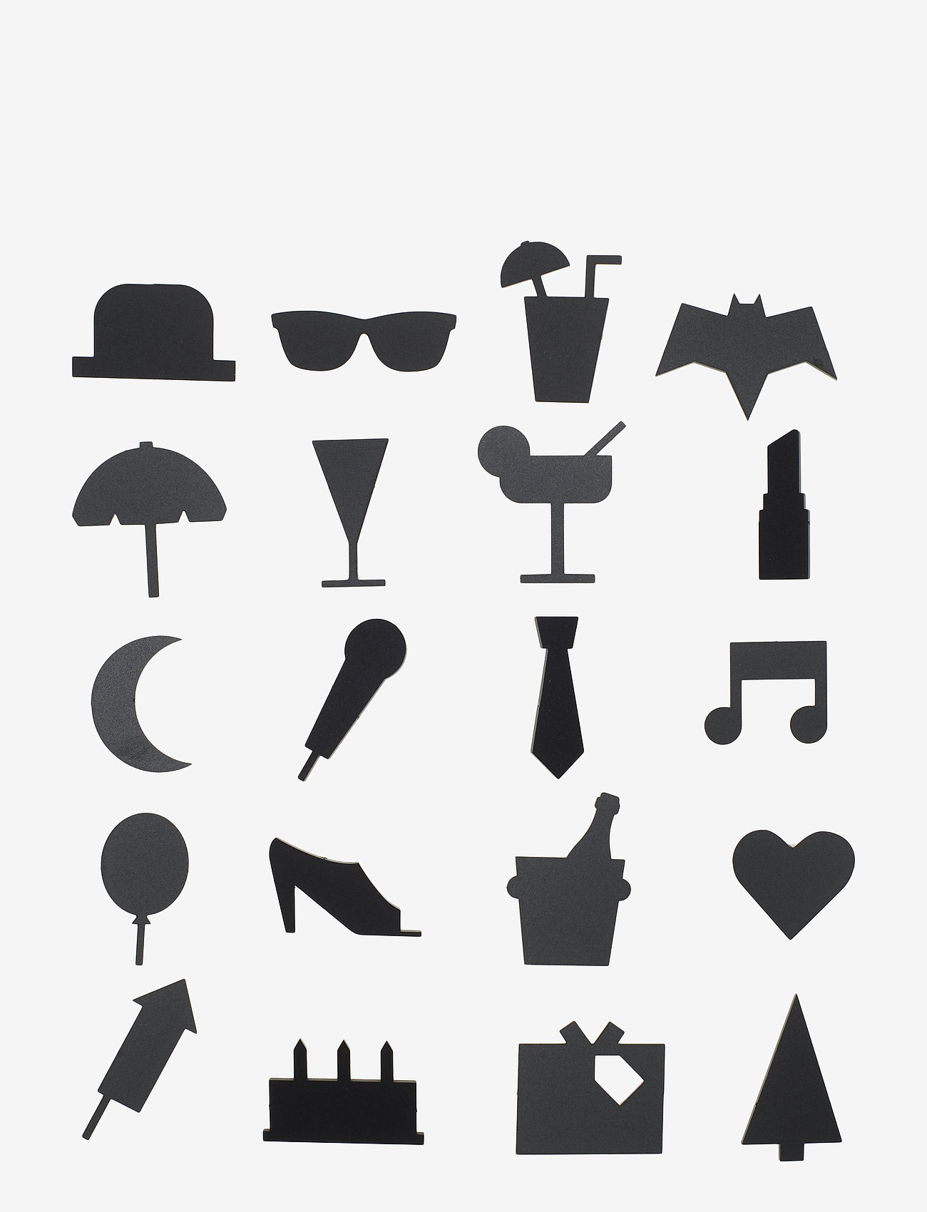 Design Letters - Party icons for message board - zemākās cenas - black - 0