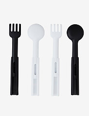 Design Letters - To Go cutlery - najniższe ceny - black/white - 2