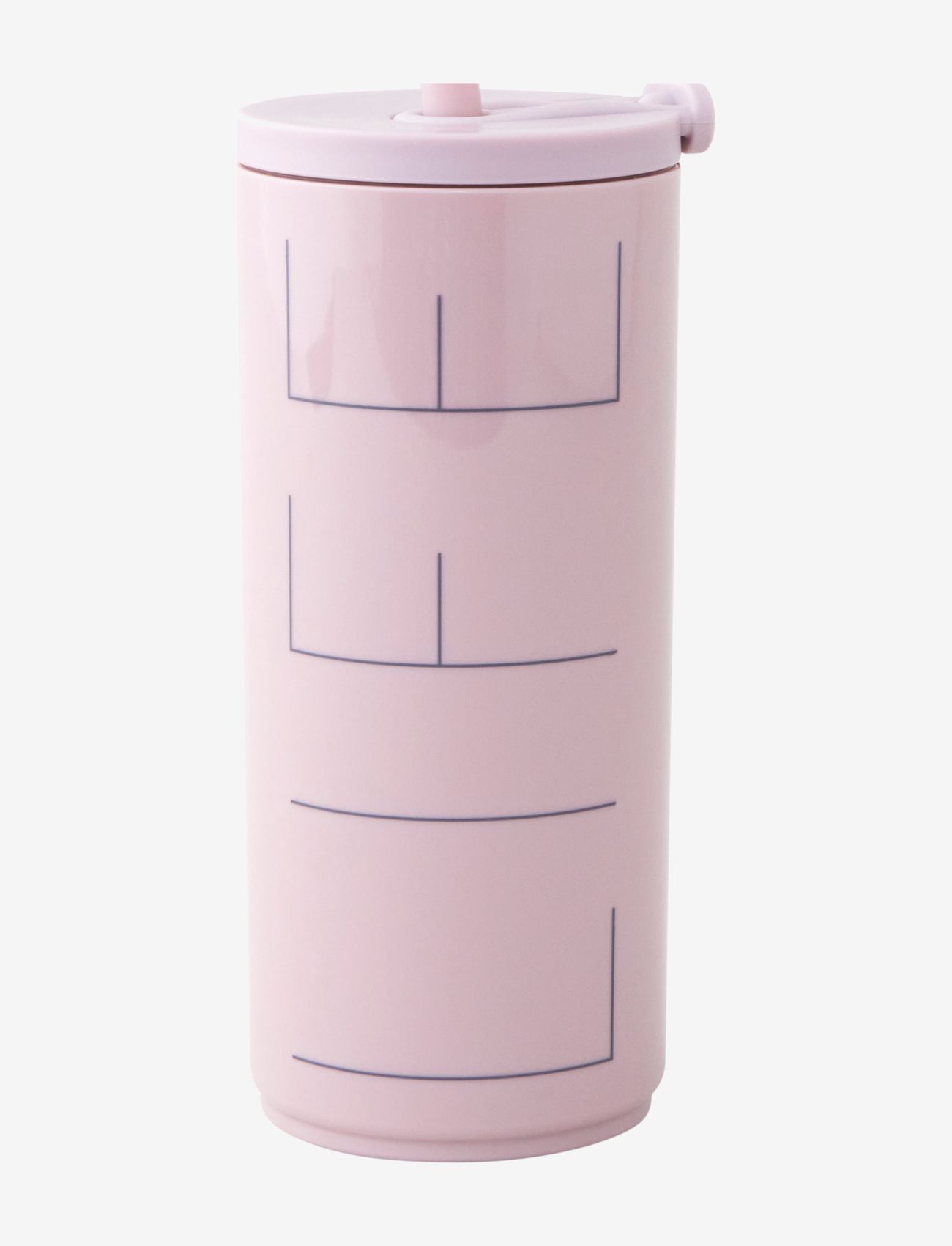 Design Letters - Travel cup with straw 500ml - vatnsflöskur og glerflöskur - lavender - 0