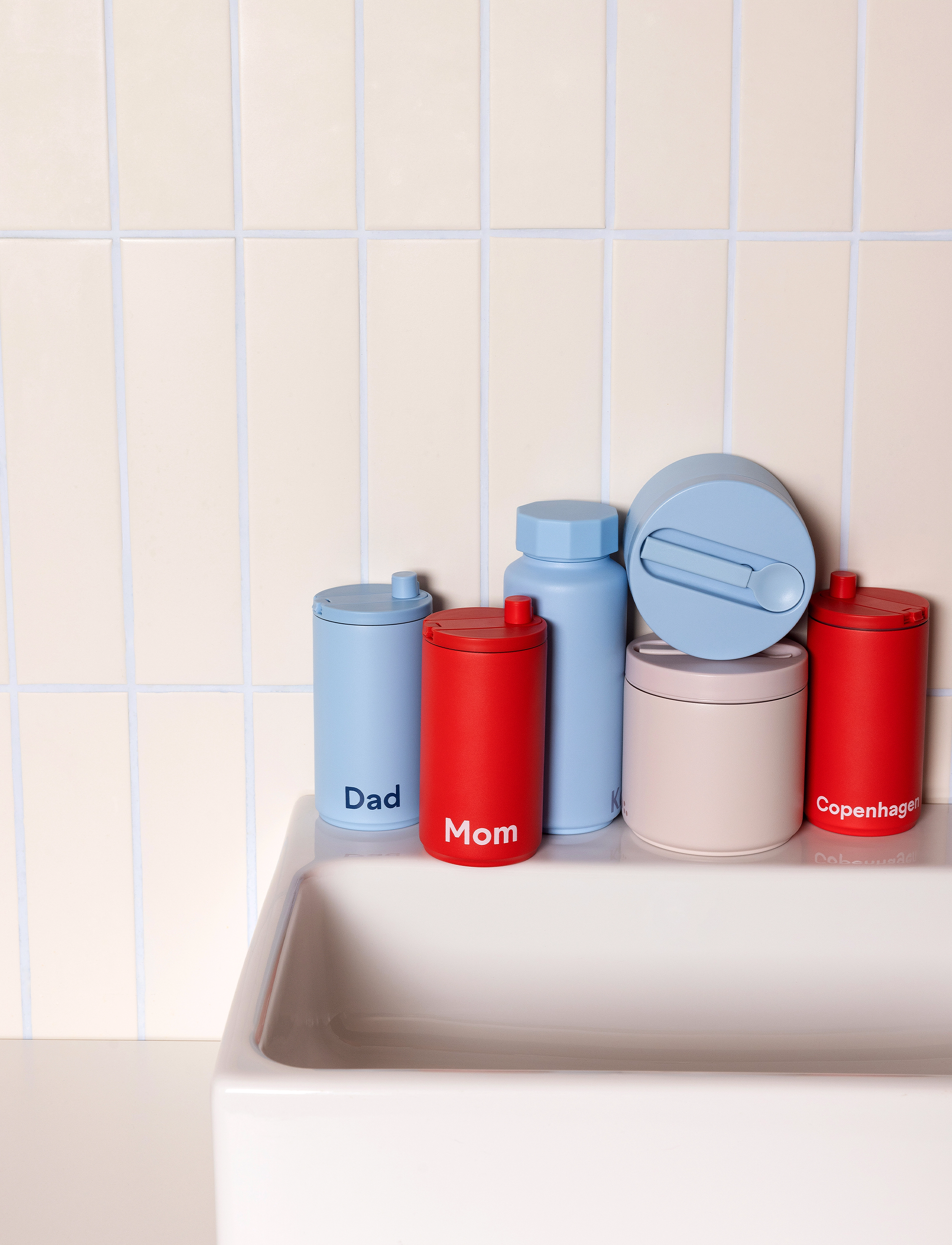Design Letters - Travel mug - thermostassen - light blue - 2
