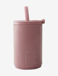 Travel cup with straw 330ml, Design Letters