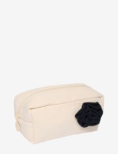 Travel Wash bag with flower brooch, Design Letters