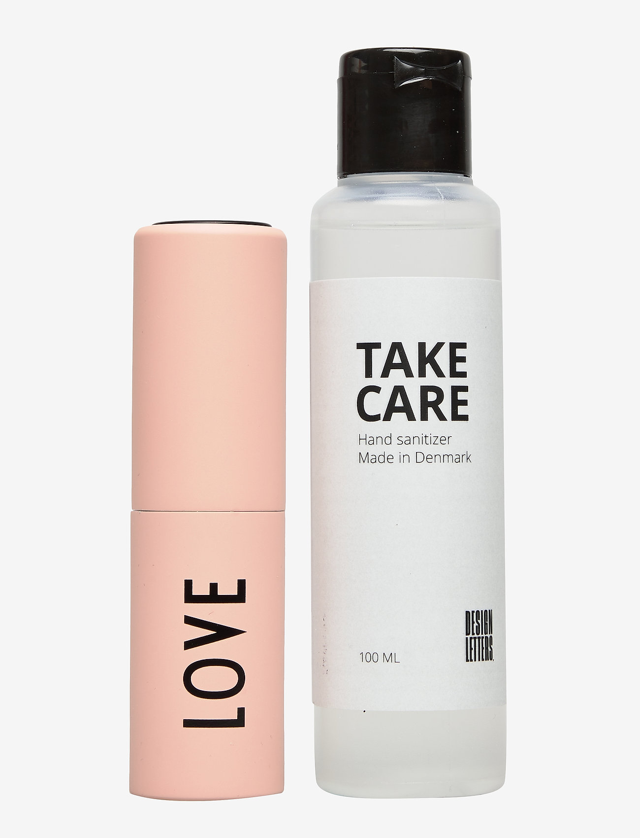 Design Letters - TAKE CARE Hand Sanitizer 100 ml + Bag size dispenser - lowest prices - nude 7521c - 0
