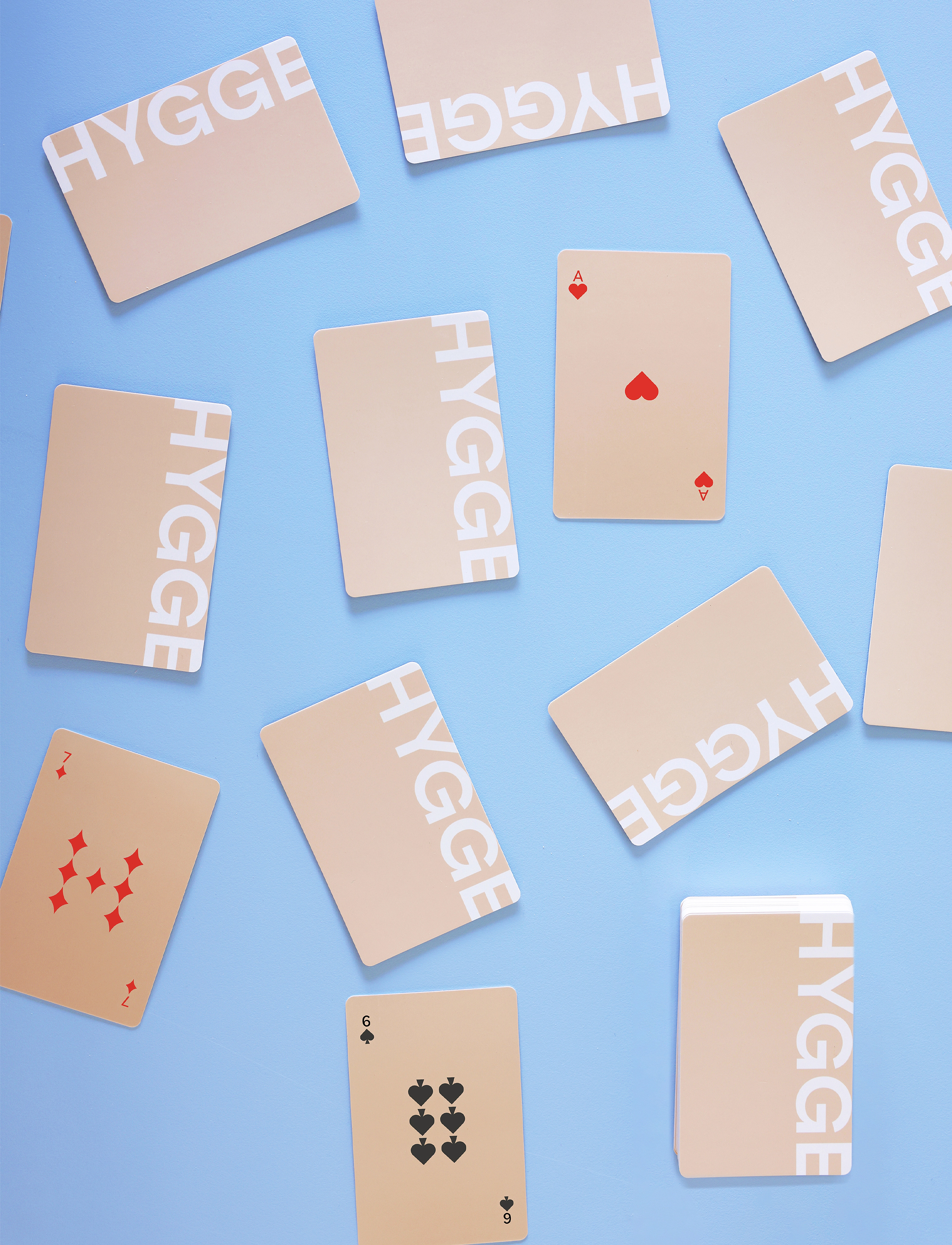 Design Letters Hygge Playing Cards, 9X 7X 2.2 cm, Beige, Puslespil Og Spil > Spil, Unisex
