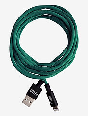 Design Letters - Extra long Cable iPhone - laddare & sladdar - darkgreen - 0