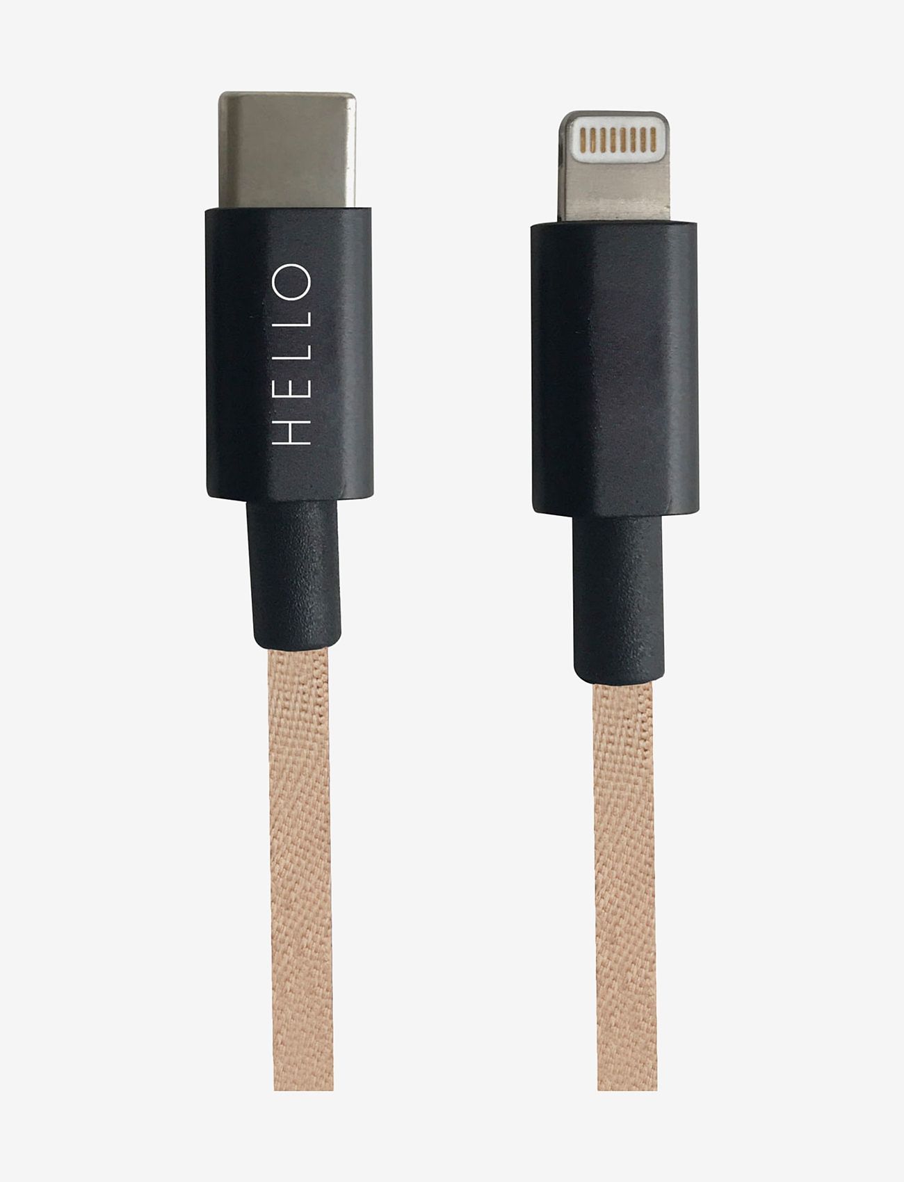 Design Letters Favourite Cable Usbc To Lightning 1M, Mænd, USB-C til Lightning Kabel, Beige, Str: ONE SIZE