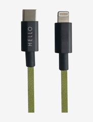 Design Letters - Favourite Cable - USBC to Lightning 1m - chargers & cables - forestgrn - 0