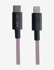 Design Letters - Favourite Cable - USBC to Lightning 1m - laveste priser - lavender - 0