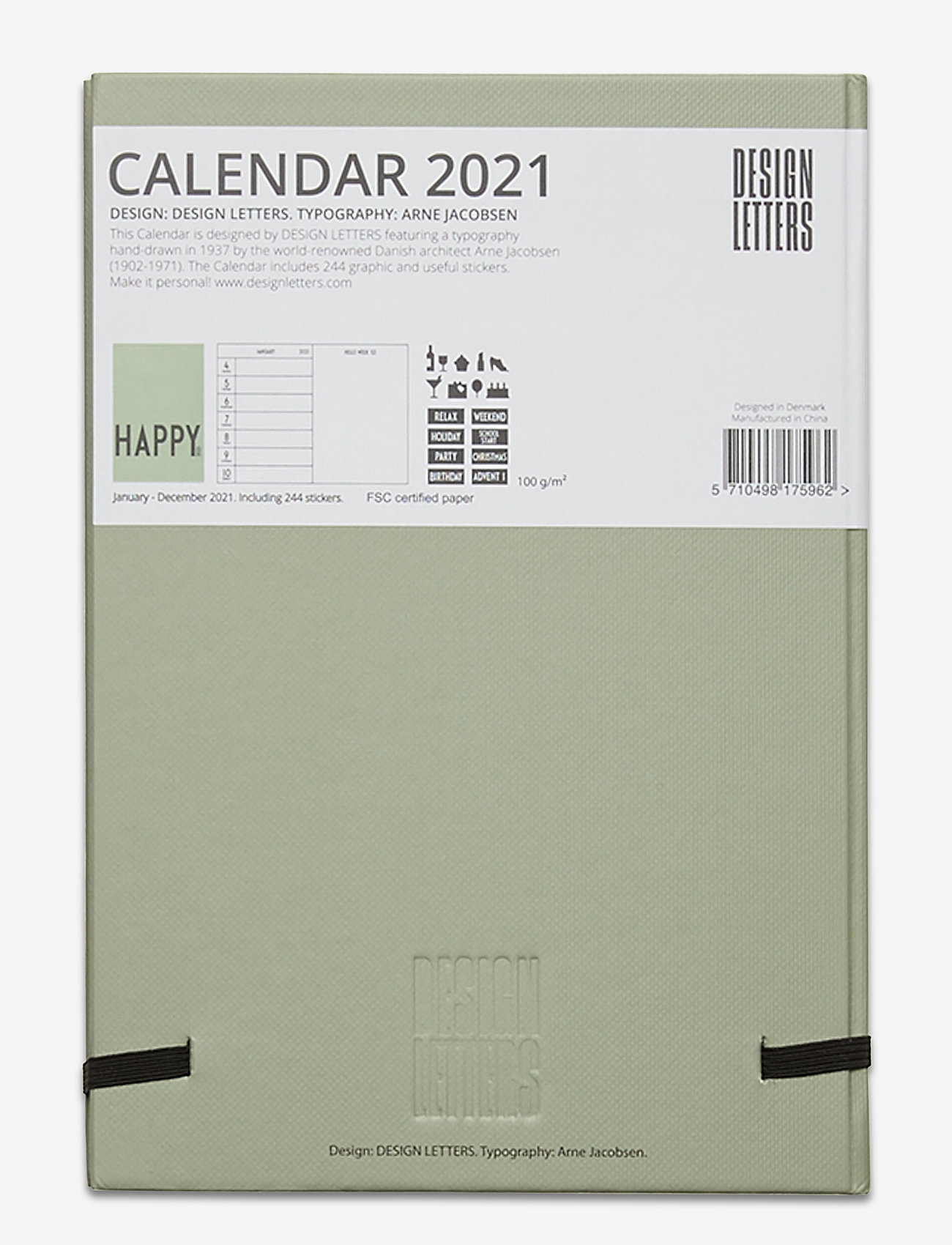 Design Letters - Calendar 2021 - die niedrigsten preise - darkgreen 5507u - 3