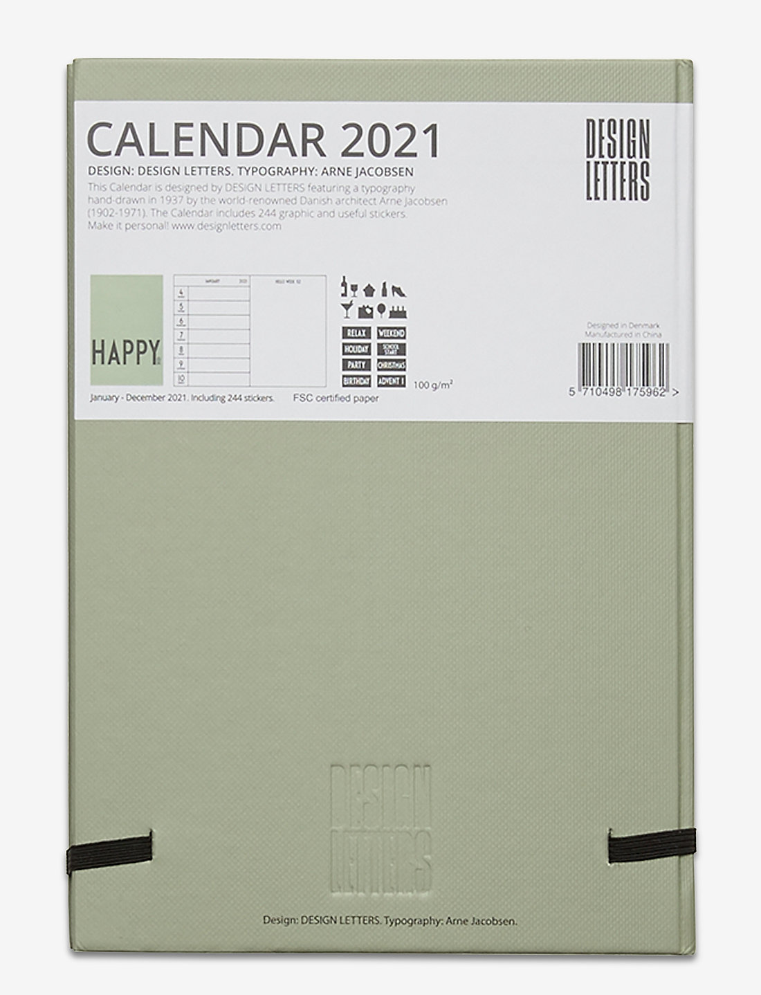 Design Letters - Calendar 2021 - kalender & notizbücher - darkgreen 5507u - 3