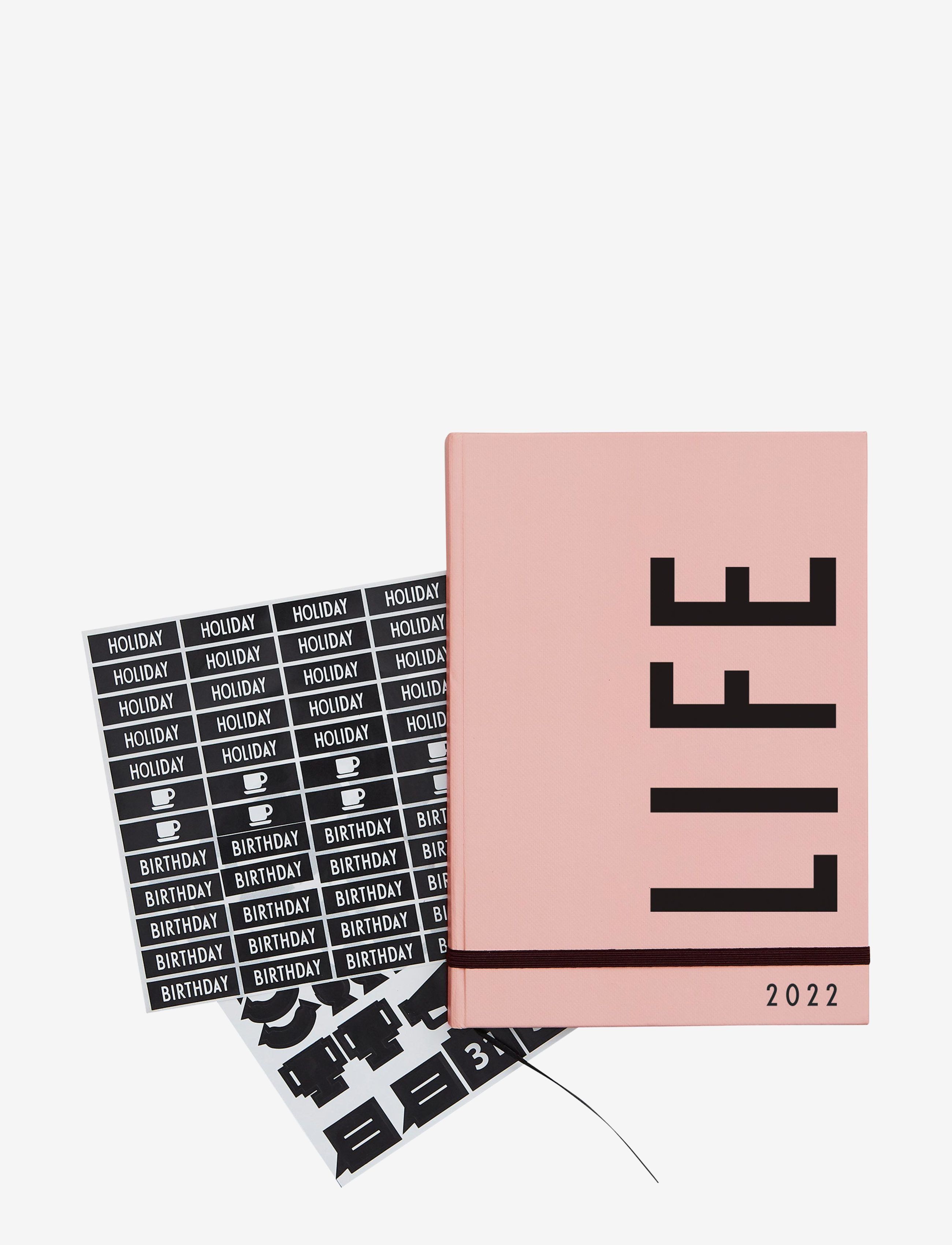 Design Letters Calendar 2022 - Kontoritarbed - NUDE / pink/rose
