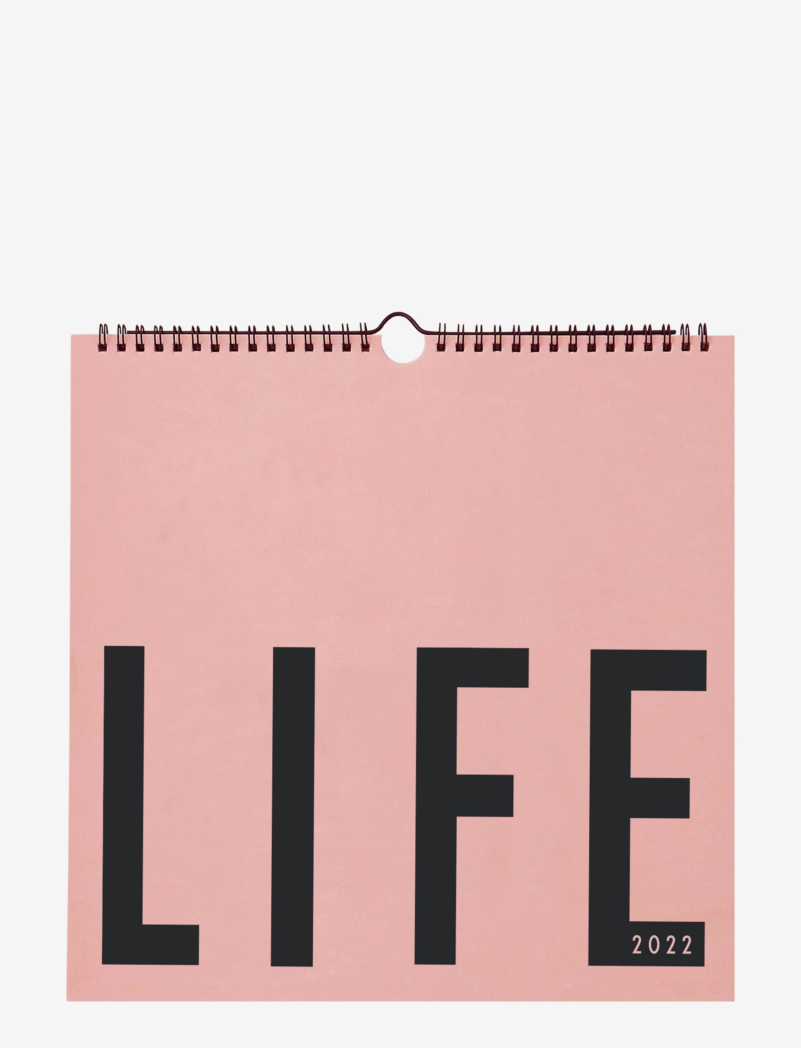 Design Letters Wall Calendar 2022 - Kontoritarbed - NUDE / pink/rose