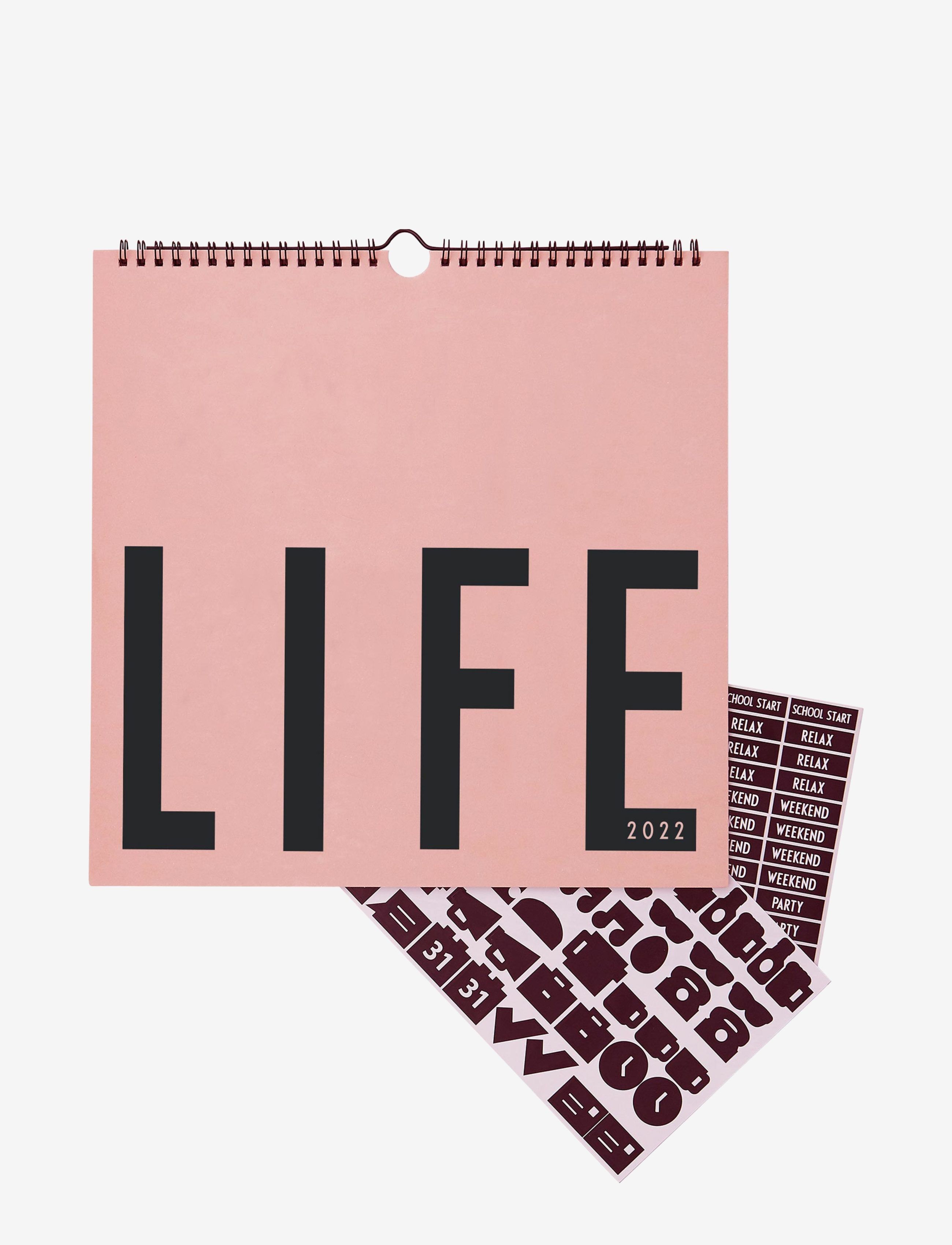 Design Letters - Wall Calendar 2022 - laveste priser - nude - 1