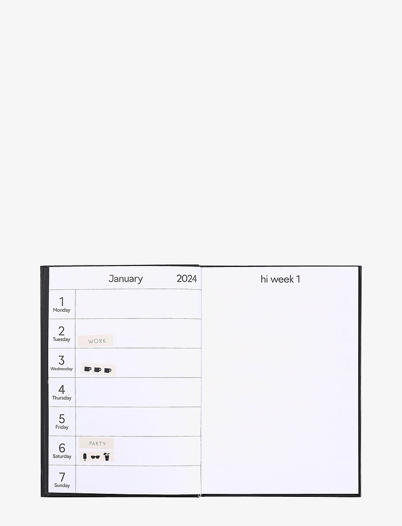 Design Letters - Calendar 2024 - madalaimad hinnad - light grey 7541c / black - 2