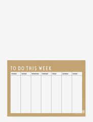 Design Letters - Weekly planner - lowest prices - beige - 0