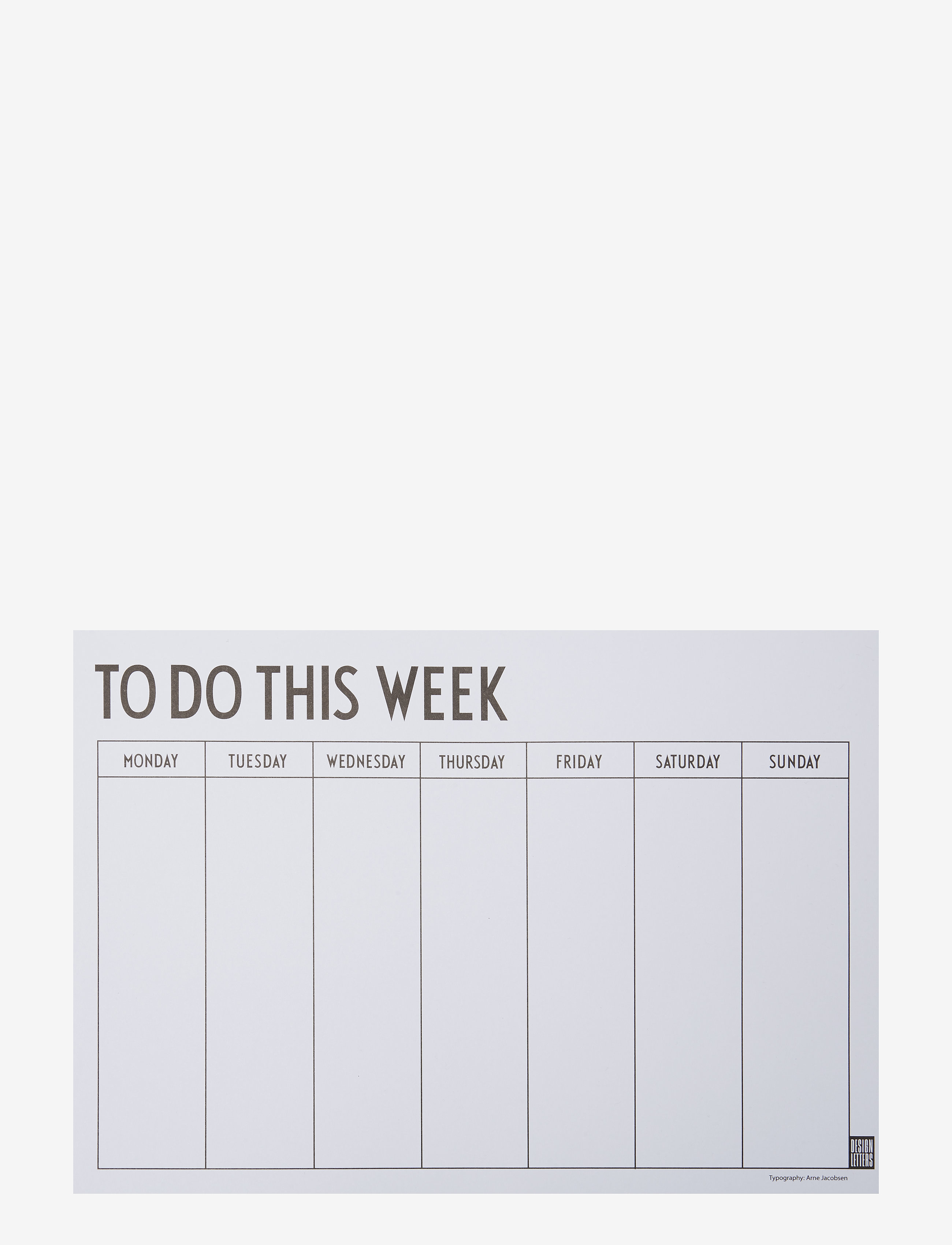Design Letters Weekly Planner, One Size, Office Material, Mehrfarbig/gemustert - Calendars & Notebooks, Homeware