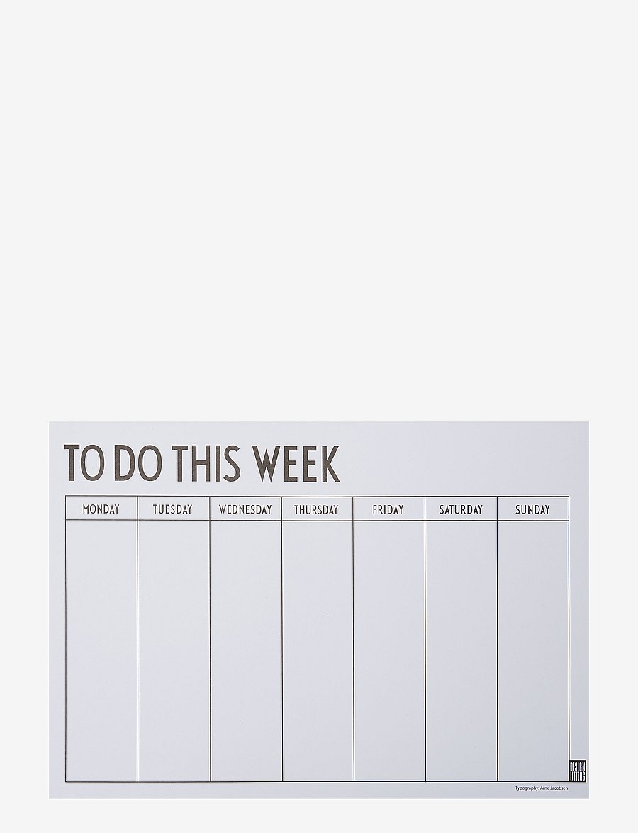 Design Letters - Weekly planner - kalendrar & anteckningsblock - black - 0