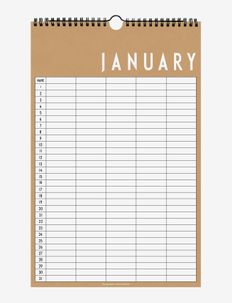 Monthly planner, Design Letters