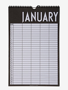 Monthly planner, Design Letters