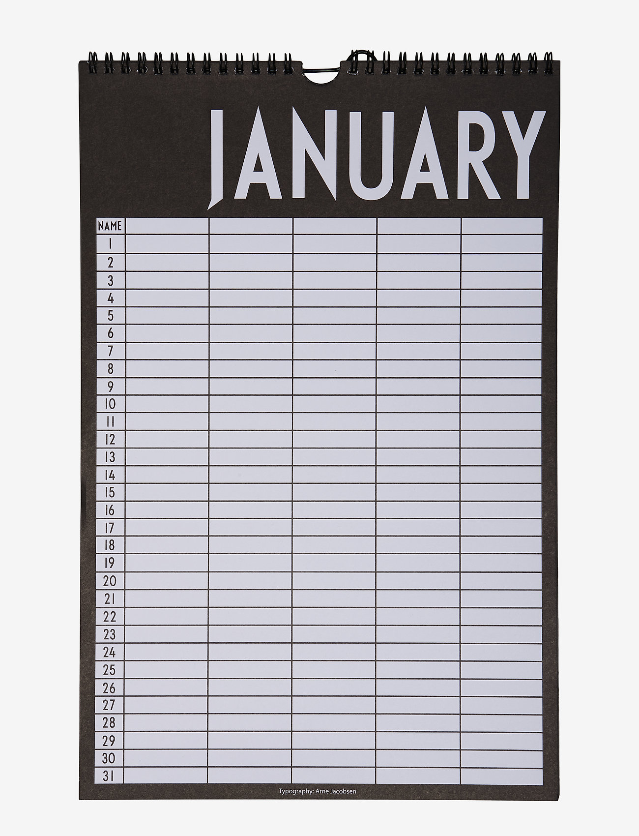 Design Letters - Monthly planner - lowest prices - black - 0
