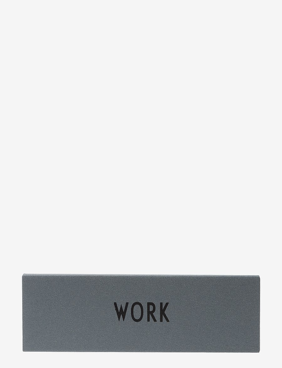 Design Letters - Textile pencil case - pencil cases - grey - 0