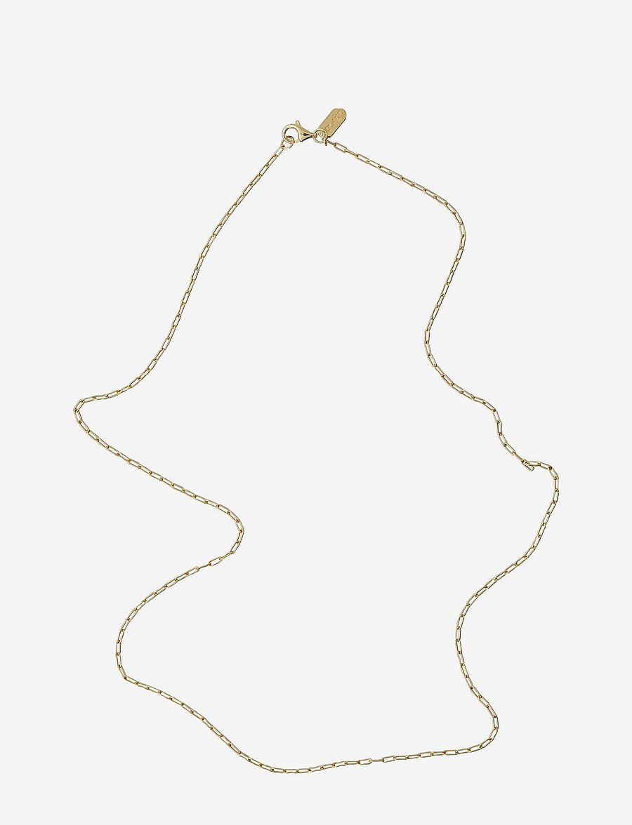 Design Letters - Square Link Chain - chain necklaces - gold - 1