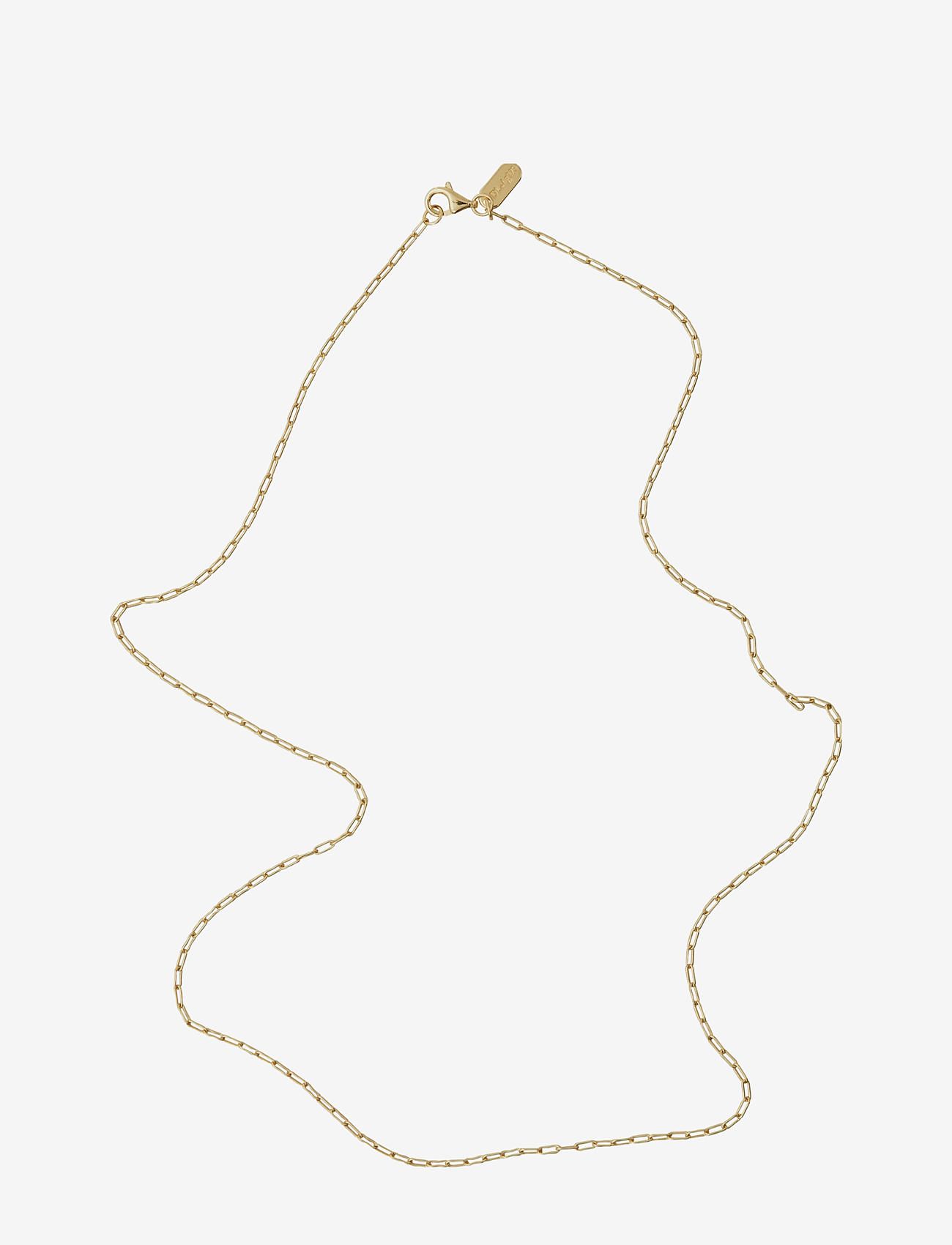 Design Letters Square Link Chain, 60 cm, Necklaces, Gold - Chain Frauen