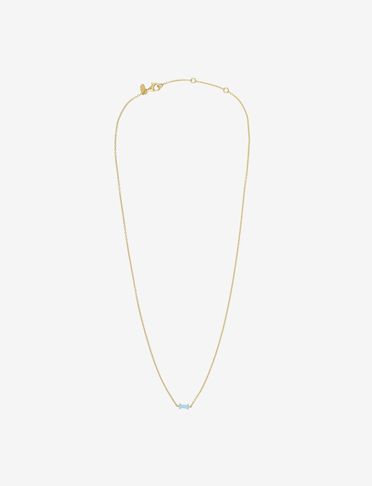 Design Letters - Bow tie Necklace - vėriniai su pakabukais - blue - 1