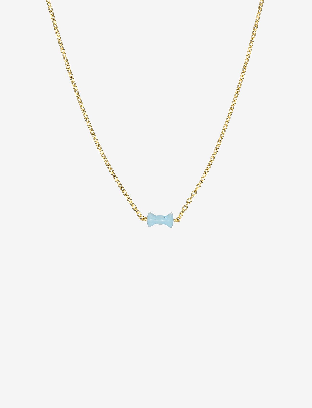 Design Letters - Bow tie Necklace - vėriniai su pakabukais - blue - 2