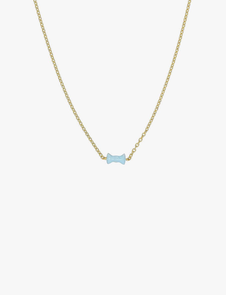 Design Letters - Bow tie Necklace - ketten mit anhänger - blue - 2