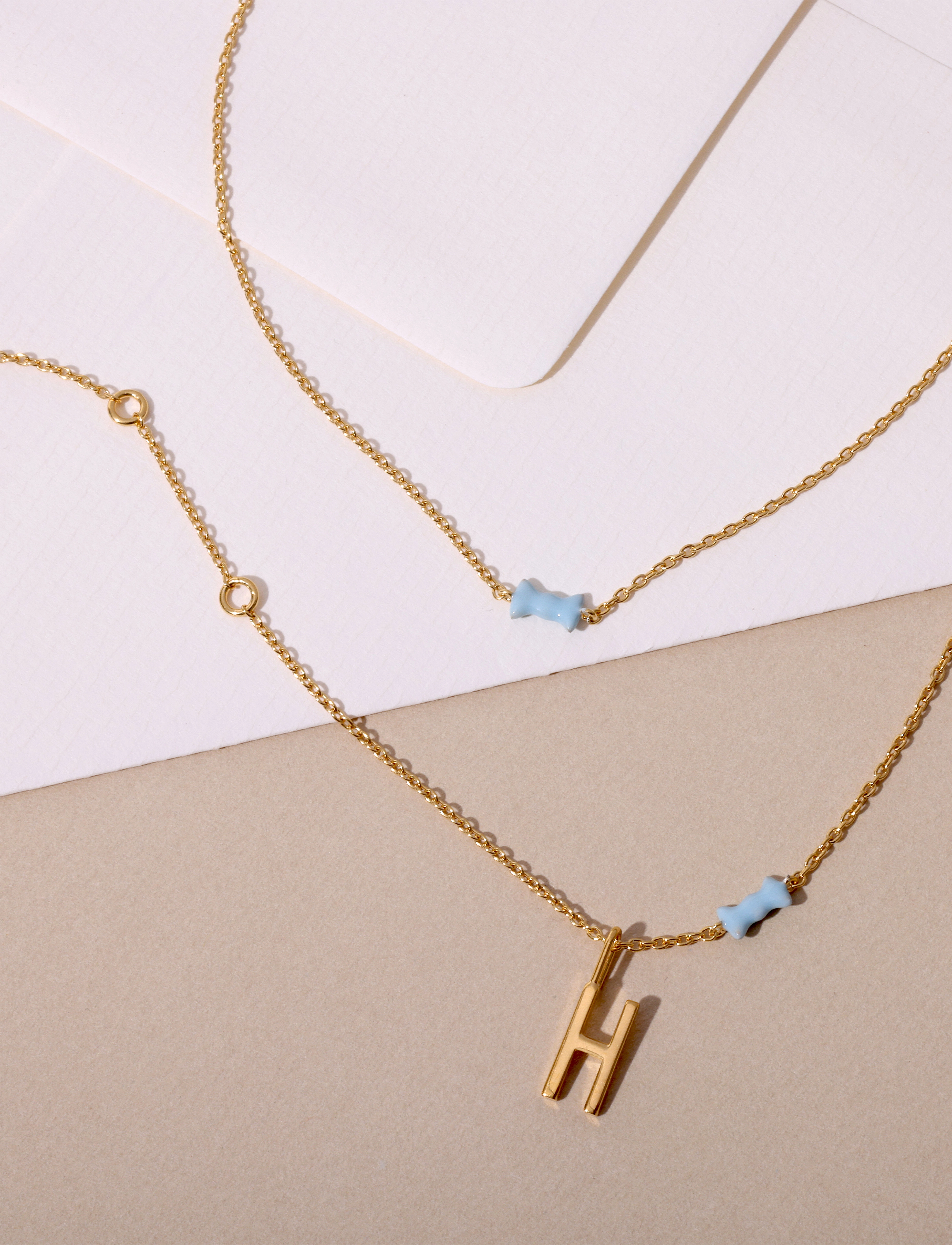 Design Letters - Bow tie Necklace - ketten mit anhänger - blue - 3