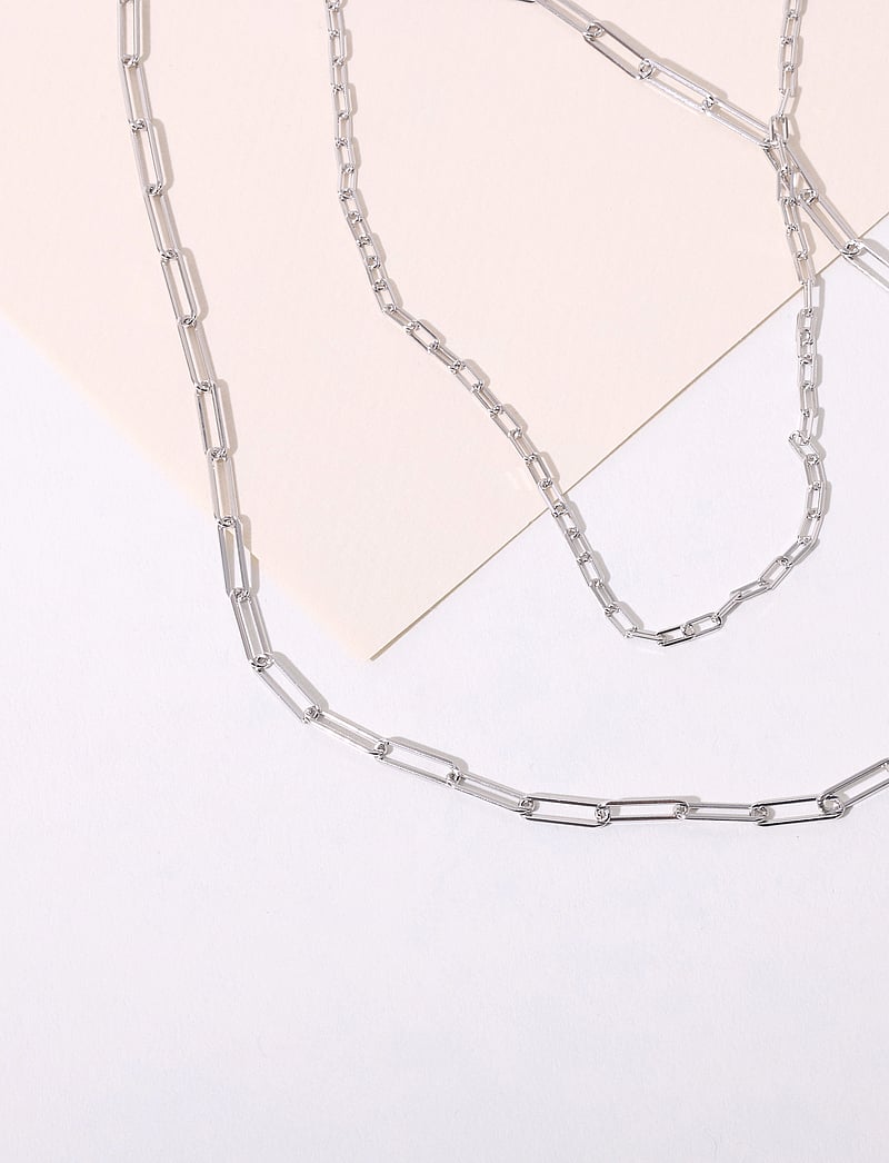 Design Letters - Chunky Square link chain - halsketten - silver - 3