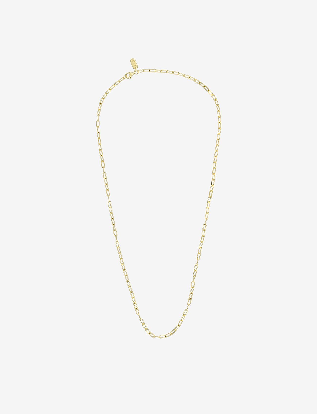 Design Letters - Chunky Square link chain - chain necklaces - gold - 0