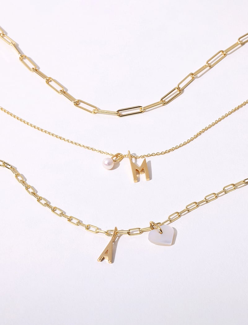 Design Letters - Chunky Square link chain lare - kedjehalsband - gold - 2