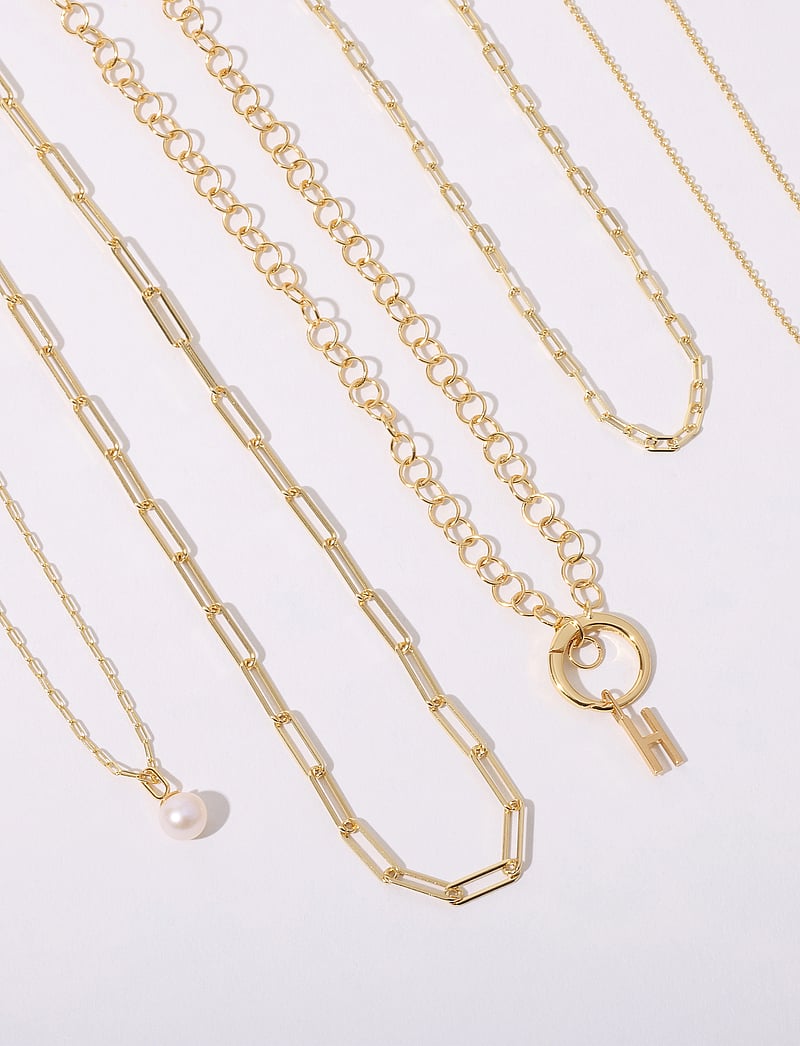 Design Letters - Chunky Square link chain lare - kedjehalsband - gold - 3