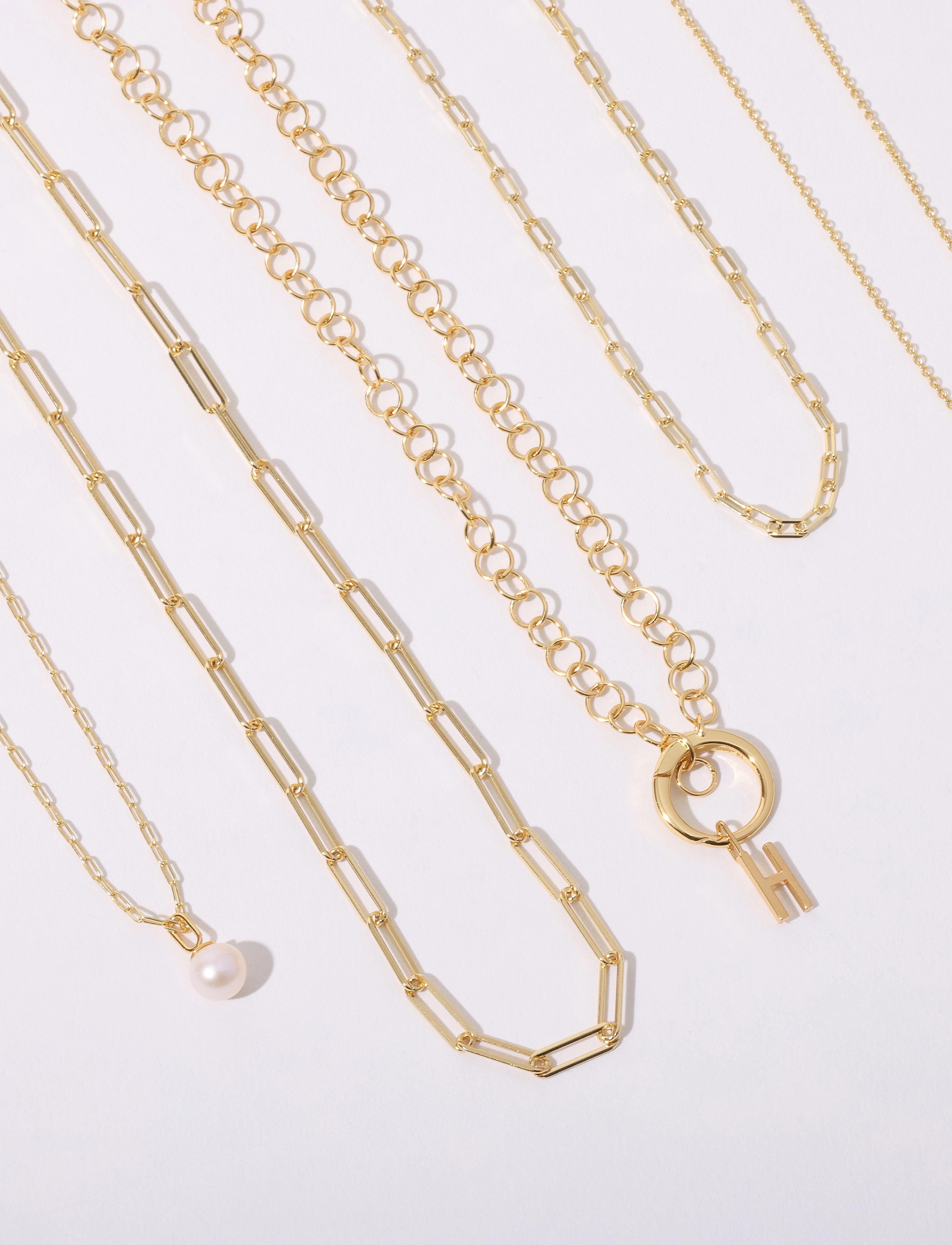 Design Letters - Chunky Square link chain lare - halsketten - gold - 3