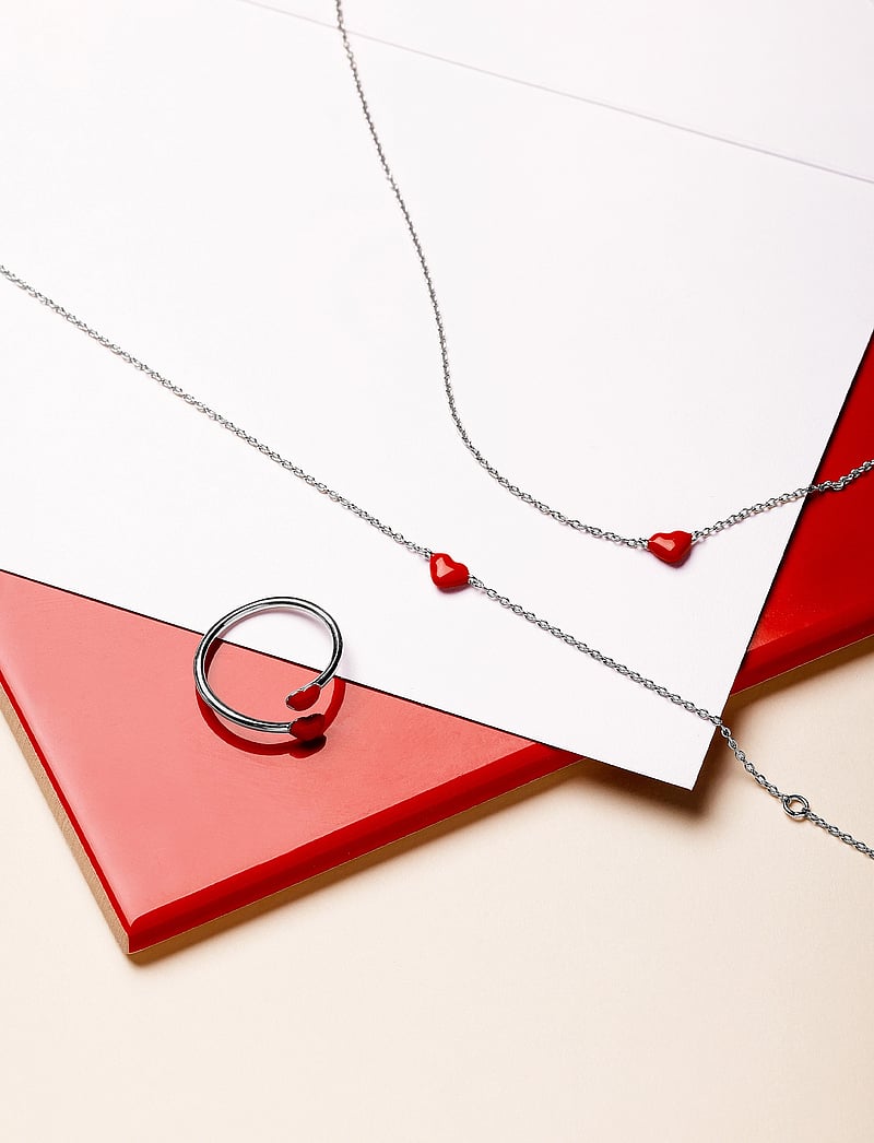 Design Letters - Little Big Love Necklace - Silver - halskæder - deep sea coral - 2