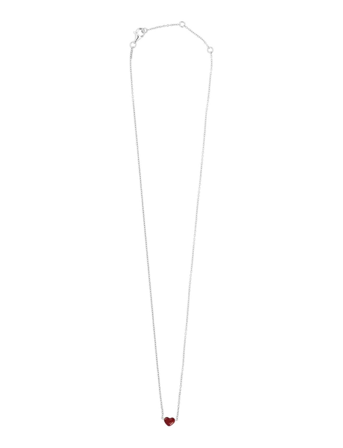 Design Letters - Little Big Love Necklace - Silver - halsketten - syrrah burgundy - 1