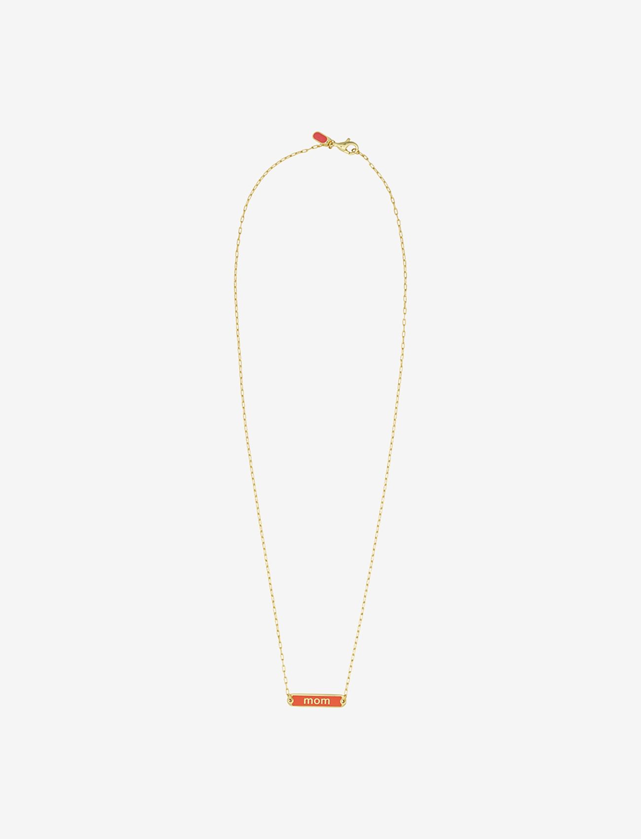 Design Letters - VIP Candy Tag Necklace (Zimula) - festtøj til outletpriser - deep sea coral 2032c - 0