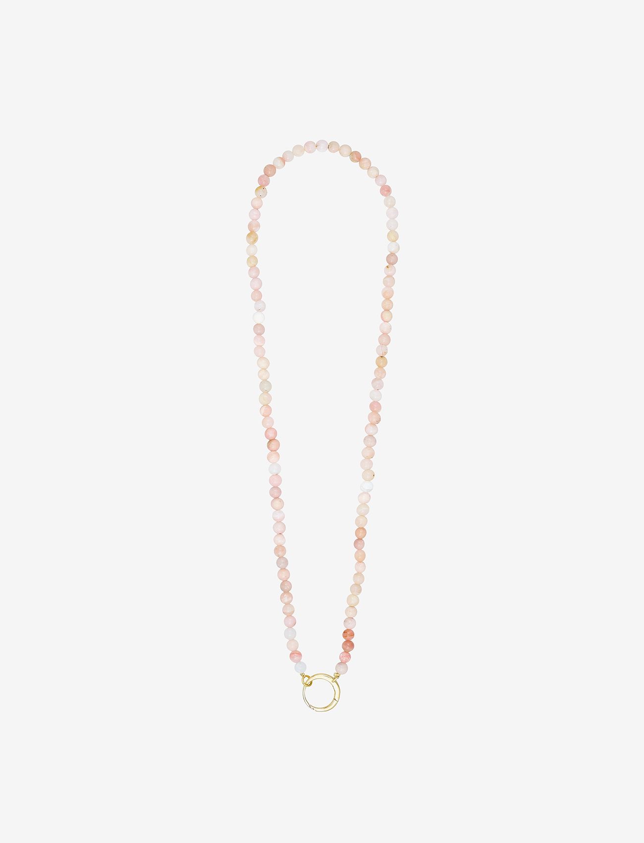 Design Letters - Gemstone Charm Lock Chain - pearl necklaces - pinkopal - 0