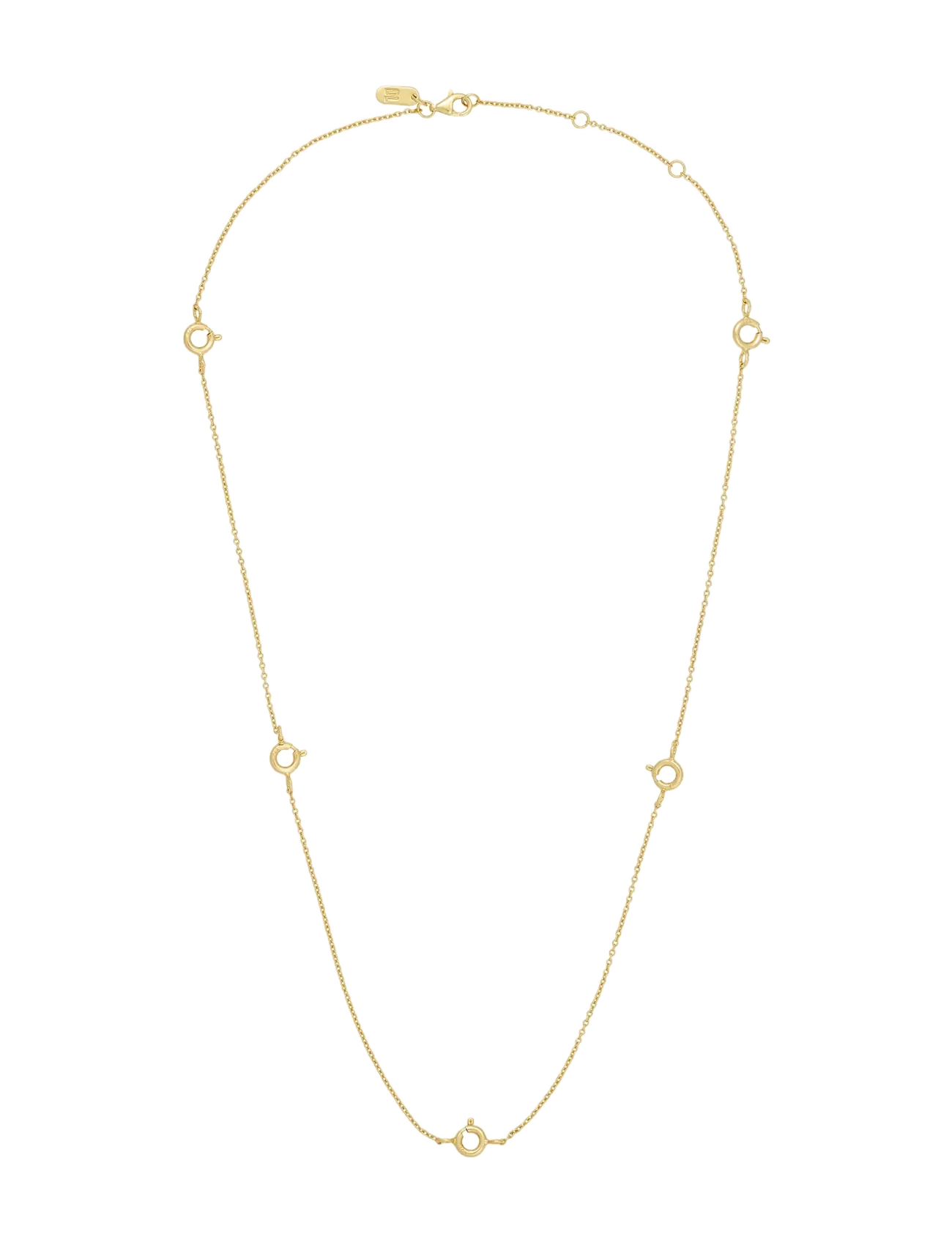 DESIGN LETTERS Ruth Anchor Charm Lock Kette, Gold Plated Gold - One Size - Damen