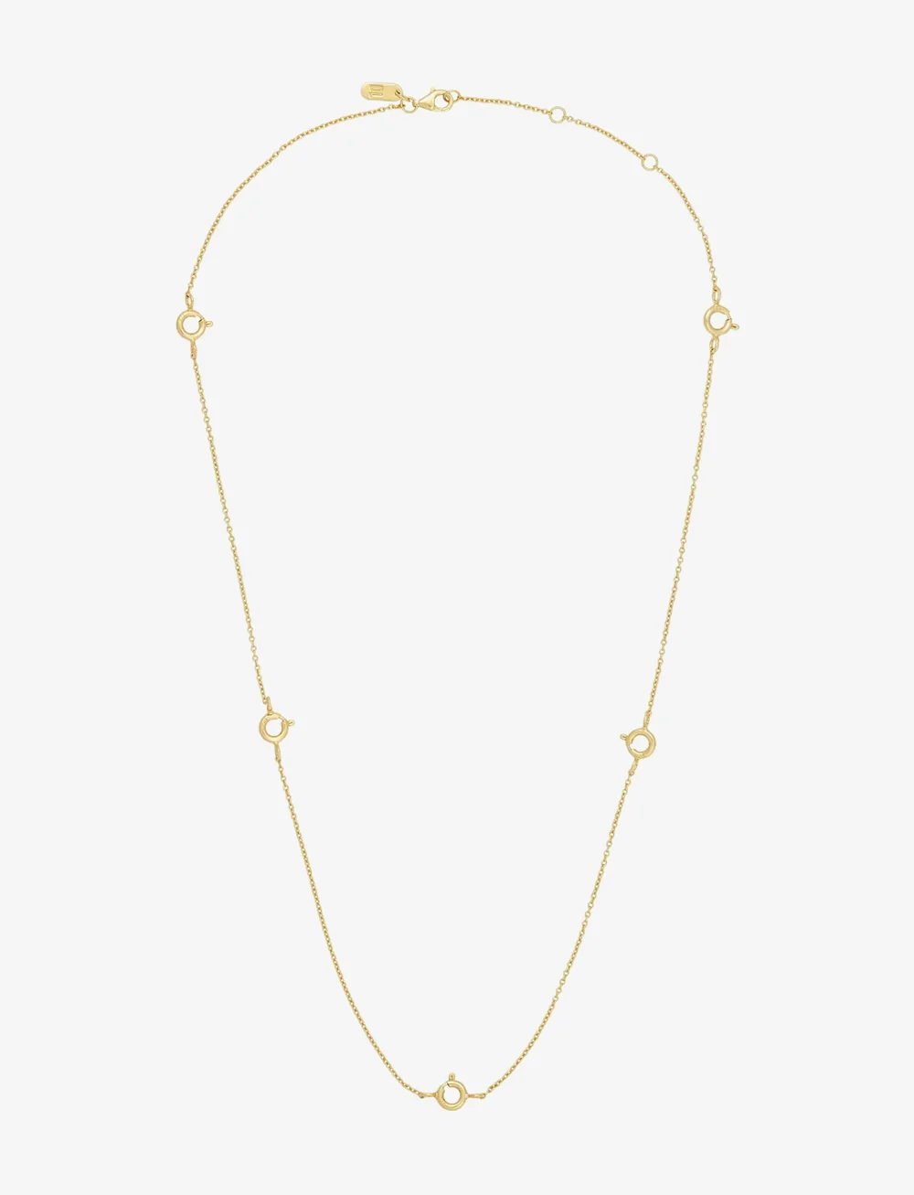 Design Letters - Ruth Anchor charm lock necklace, gold plated - halsketten - gold - 1