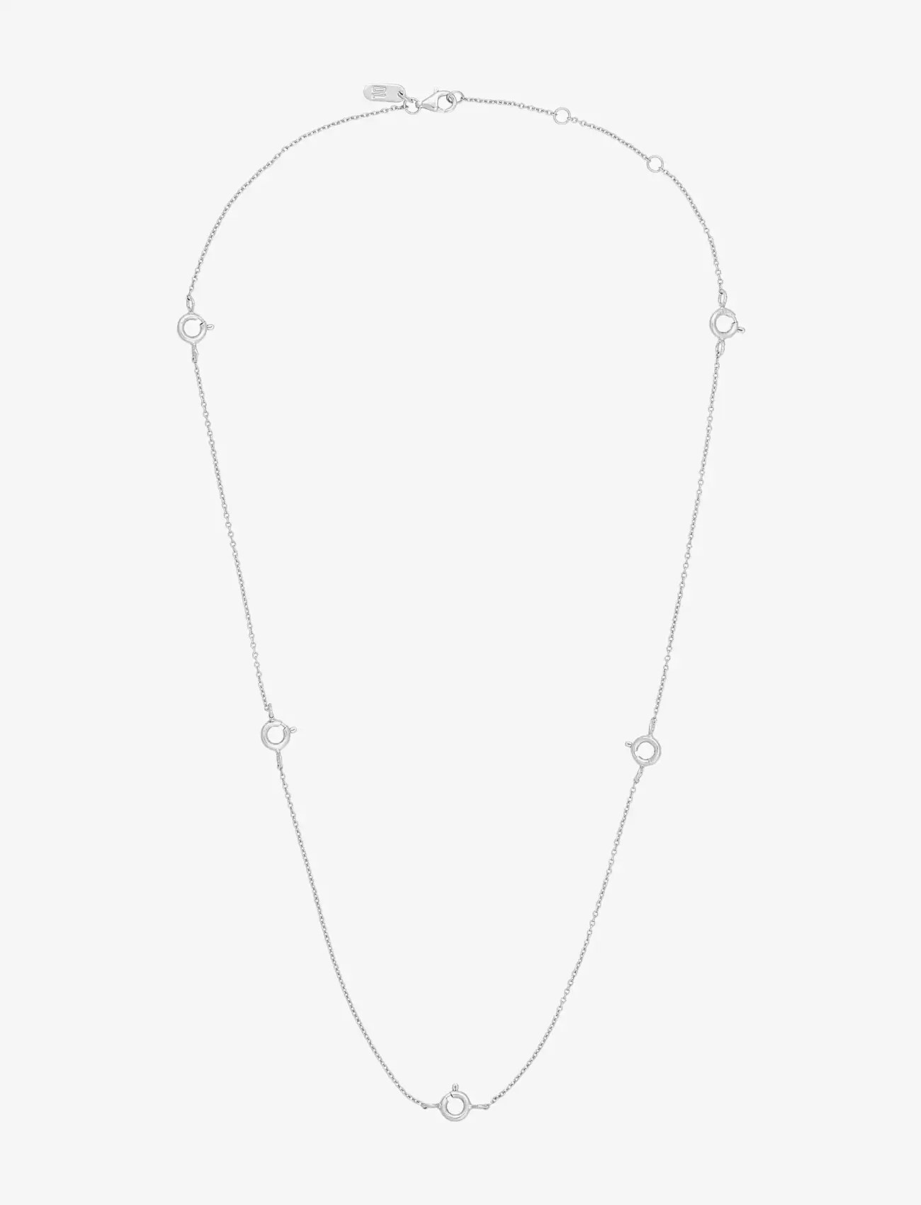 Design Letters - Ruth Anchor charm lock necklace, silver - kedjehalsband - silver - 1