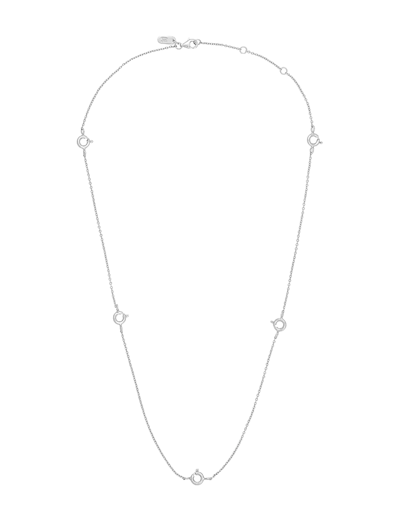 Design Letters - Ruth Anchor charm lock necklace, silver - kedjehalsband - silver - 1