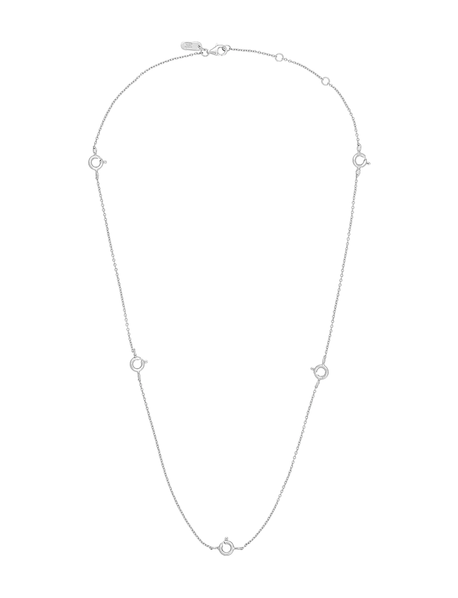 Design Letters - Ruth Anchor charm lock necklace, silver - keðjuhálsmen - silver - 1