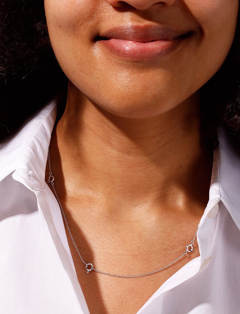 Design Letters - Ruth Anchor charm lock necklace, silver - kedjehalsband - silver - 0