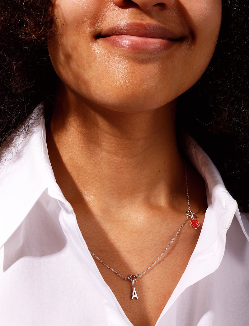 Design Letters - Ruth Anchor charm lock necklace, silver - kedjehalsband - silver - 3